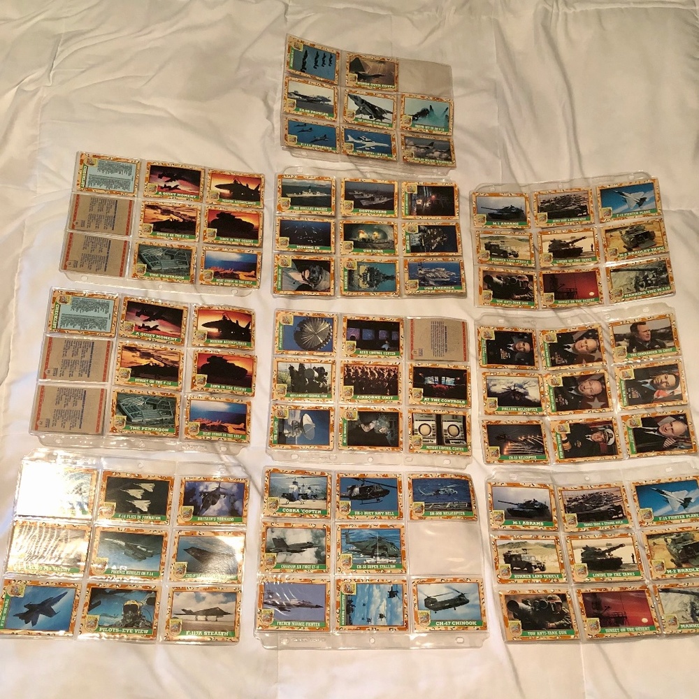 Vintage 1991 Topps Desert Storm Series 1 Trading Cards Complete 1-88 Plus Extras
